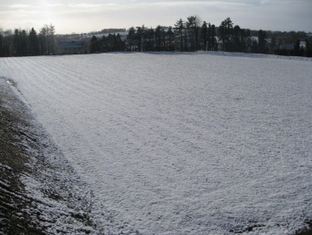 New field full of snow